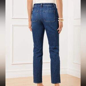 Talbots Slim Straight Ankle Jean Bettina Wash Womens 6 Mid Rise Stretch Classic
